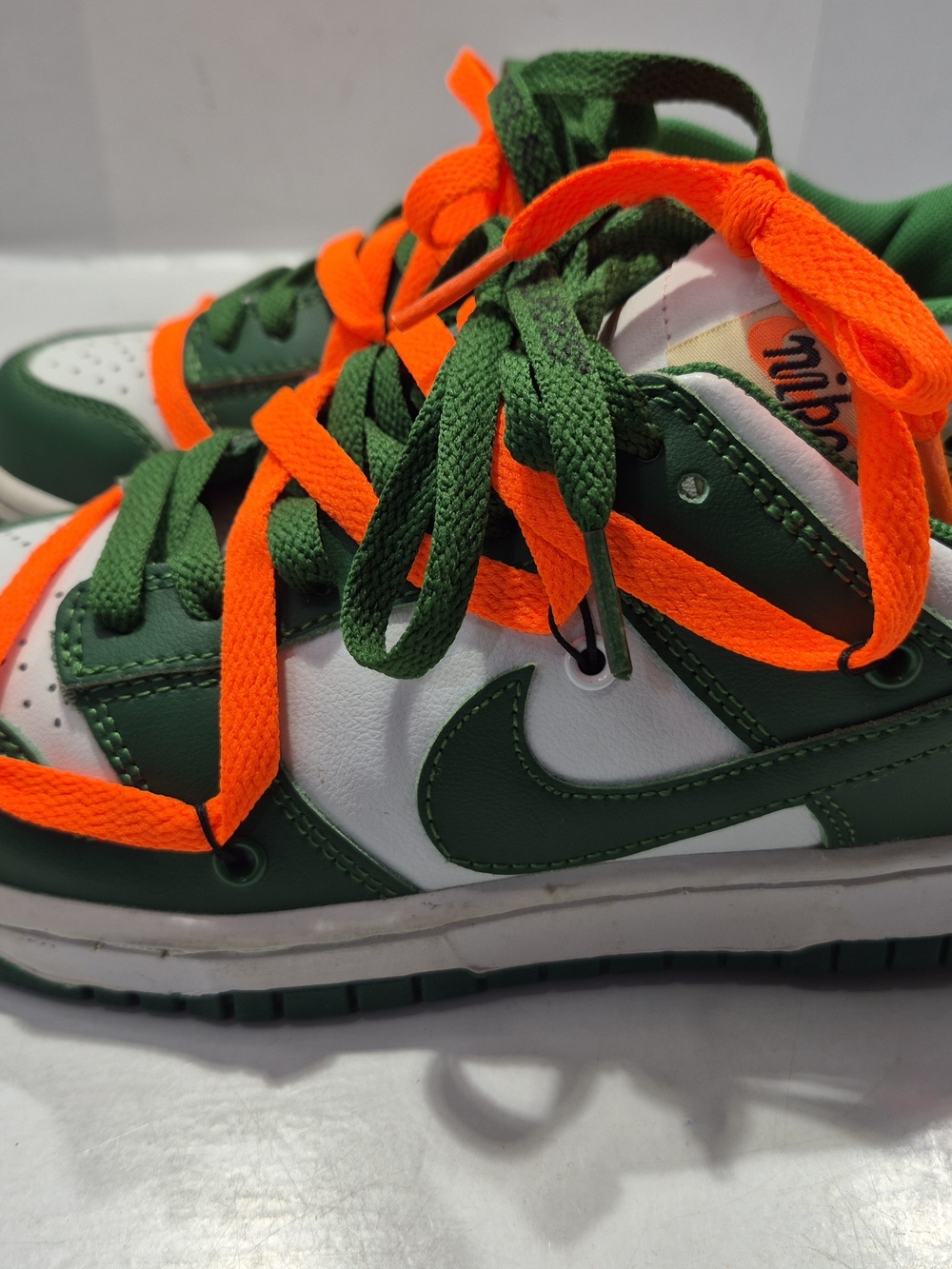 Off-White x Nike Dunk Low 'Pine Green' Sneakers Women's Size 6.5 Shoes